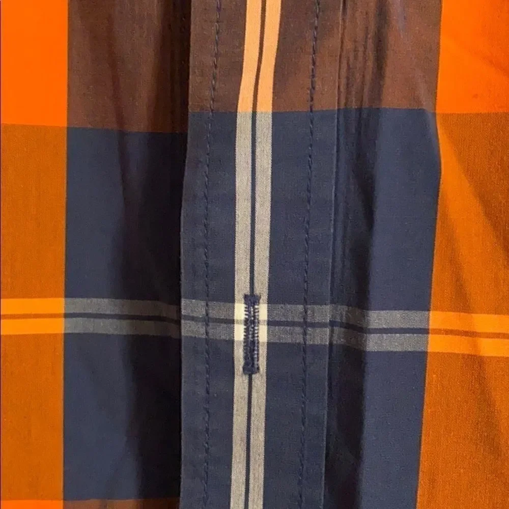 Banana Republic Blue & Orange Button Down Shirt